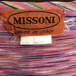 Missoni Italy Orange Label Vintage Top Blouse Pink